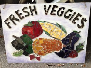 Fresh Fruits and Veggies sign